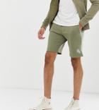French Connection Tall Script Logo Jersey Shorts-green