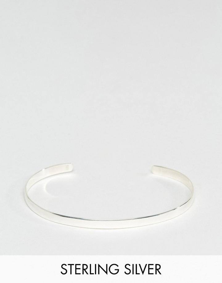 Designb Cuff Bangle Bracelet In Sterling Silver Exclusive To Asos - Silver