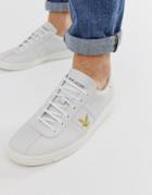 Lyle & Scott Campbell Leather Lace Up Sneakers - White
