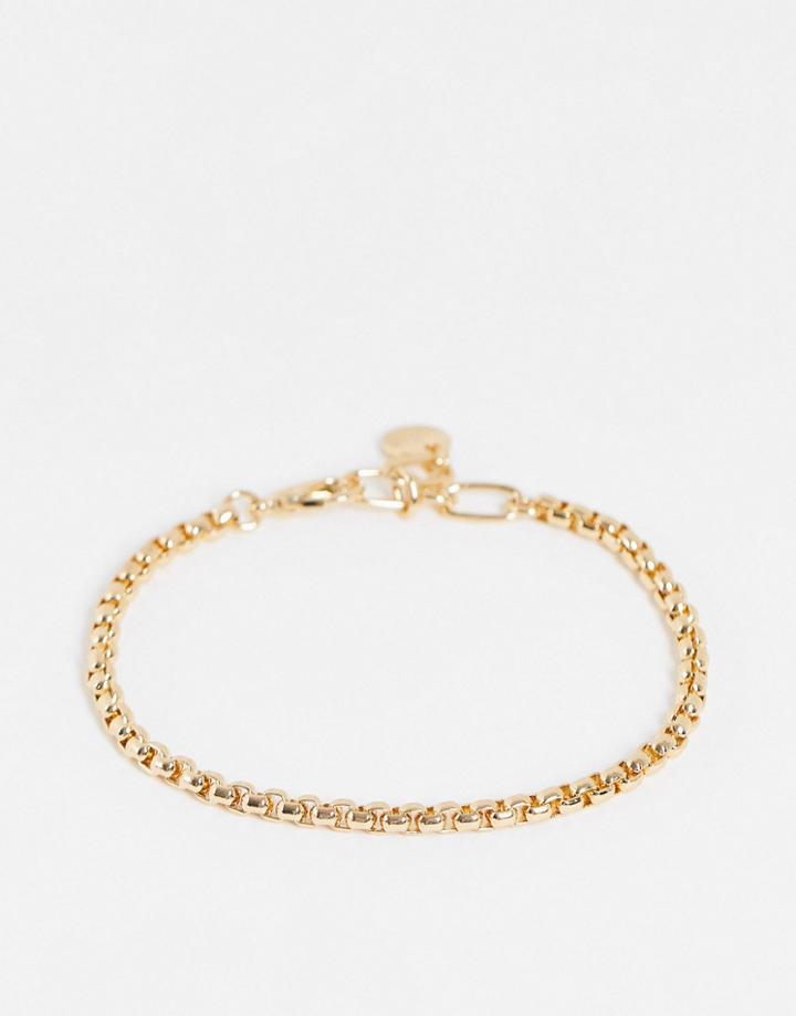 French Connection Linked Chain Bracelet In Gold