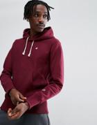 Champion Hoodie With Small Logo In Burgundy - Red