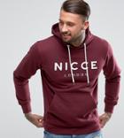 Nicce London Hoodie In Red With Large Logo Exclusive To Asos - Red