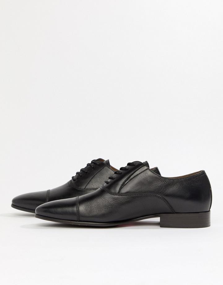 Aldo Legawia Toe Cap Lace Up Shoes In Black Leather - Black