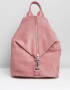 Asos Suede Dogclip Backpack - Pink