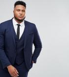 Asos Design Plus Skinny Suit Jacket In Navy