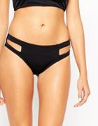 Asos Mix And Match Lattice Deep Side Pant Bottom - Black