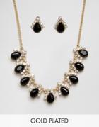 Johnny Loves Rosie Sara Necklace And Earring Gifting Set - Black
