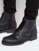 Jack & Jones Sting Leather Boots - Black