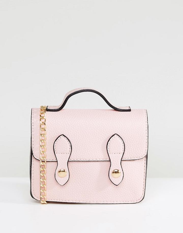 Asos Mini Satchel Bag With Top Handle - Pink