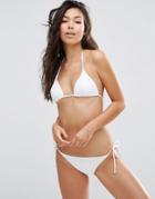 Asos Multi Pack Triangle Bikini Top And Tie Side Bikini Bottom - White
