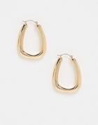 Topshop Chunky Earrings In Gold Oval