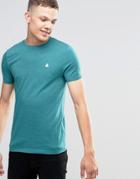 Asos Muscle T-shirt With Logo In Teal Marl - Pacific Marl