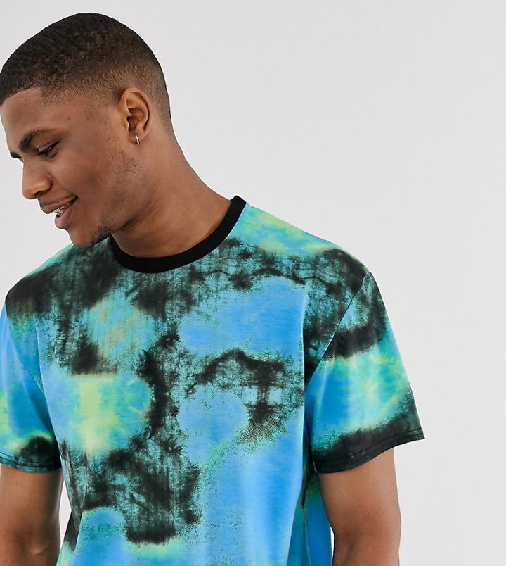 The Ragged Priest T-shirt In Tie Dye - Blue