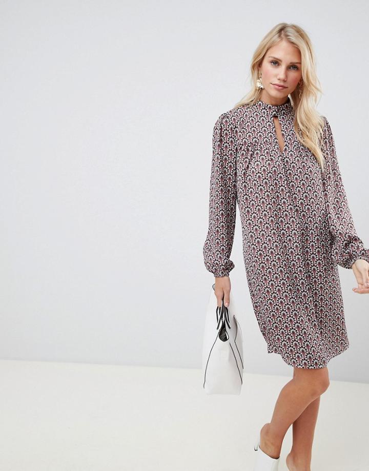 Vila Vintage Print Shift Dress - Multi