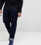 Duke Plus Tapered Fit Jeans In Indigo With Stretch - Blue