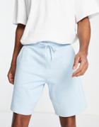 Asos Design Oversized Jersey Shorts In Pastel Blue