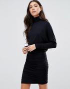 Ganni Turtleneck Bodycon Dress - Black