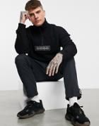 Napapijri Box Patch Half Zip Sweatshirt In Black