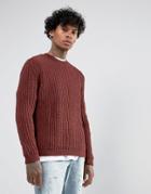 Asos Relaxed Fit Sweater In Rust - Brown