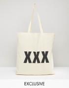 Reclaimed Vintage Xxx Tote Bag - Beige