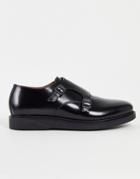 H By Hudson Calverson Monk Shoes In Black Suede