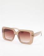 & Other Stories Oversized Rectangle Sunglasses In Pink