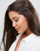 Orelia Open Star Hair Clip - Gold