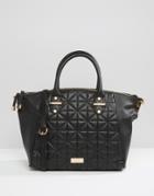 Lipsy Quilted Winged Tote Bag - Black