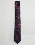 Ben Sherman Silk Peacock Tie - Navy