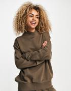 Nike Oversized Fleece Hoodie In Brown Ombre
