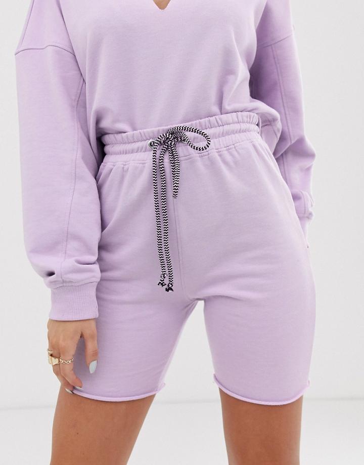Public Desire X Lissy Roddy Sweat Shorts Two-piece - Purple