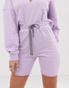 Public Desire X Lissy Roddy Sweat Shorts Two-piece - Purple