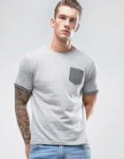 Brave Soul Multi Spot Pocket T-shirt - Gray