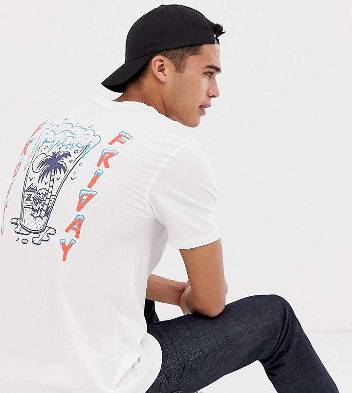 Volcom Back Print T Shirt In White - White