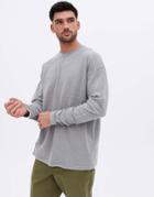New Look Long Sleeve T-shirt In Washed Gray