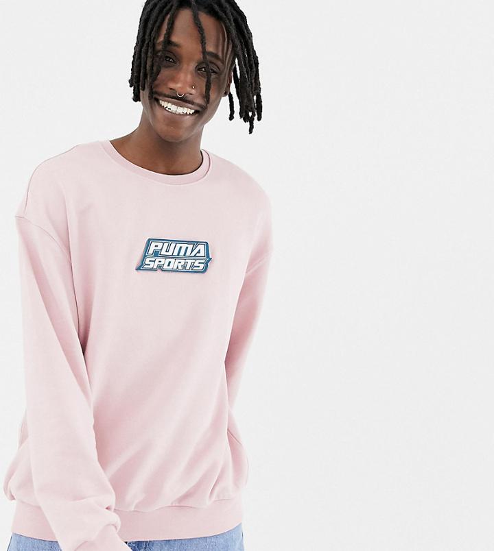Puma Organic Cotton Sweat In Pink Exclusive At Asos - Pink