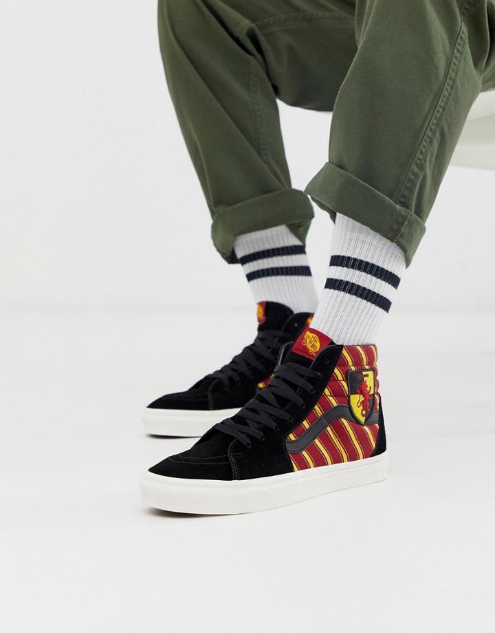 Vans X Harry Potter Gryffindor Sk8-hi Leather Sneakers