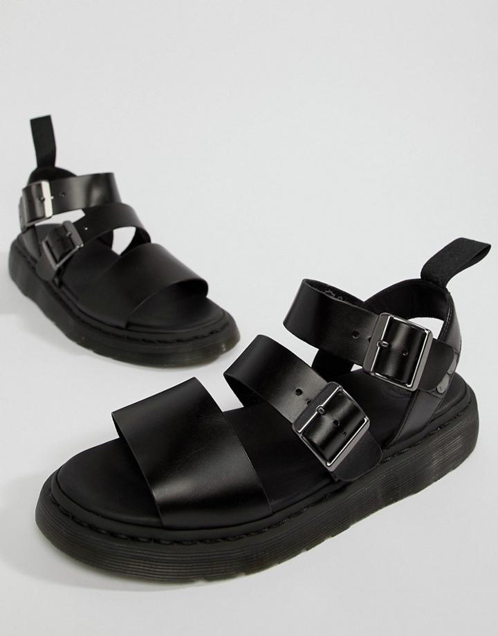 Dr Martens Gryphon Strap Sandals In Black