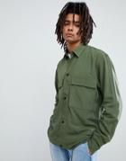 Mennace Utility Shirt In Green - Green