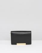 Ted Baker Small Leather Purse In Black - Black