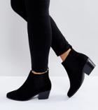 Asos Revive Wide Fit Chelsea Ankle Boots - Black
