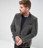 Asos Plus Skinny Suit Jacket In Metallic Gold