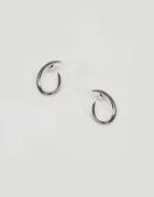 Asos Sleek Swirl Stud Earrings - Silver