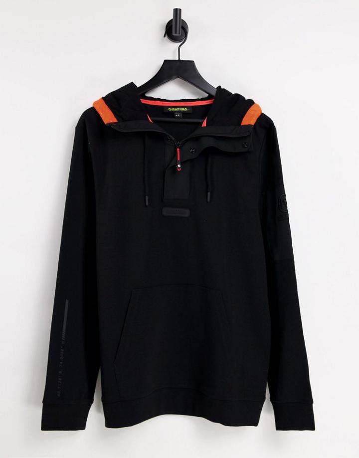 Nautica Competition Caspian Reflective Hoodie In Black