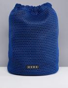 Asos 4505 Mesh Backpack - Blue