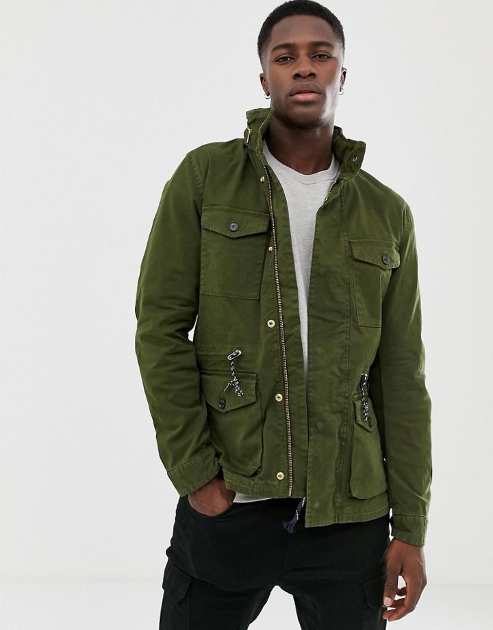 Scotch & Soda Classic Garment-dyed Field Jacket - Green