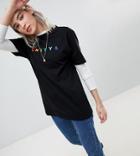 Asos X Glaad Relaxed T-shirt With Embroidery - Black