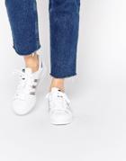 Adidas Originals White & Silver Superstar Sneakers - White