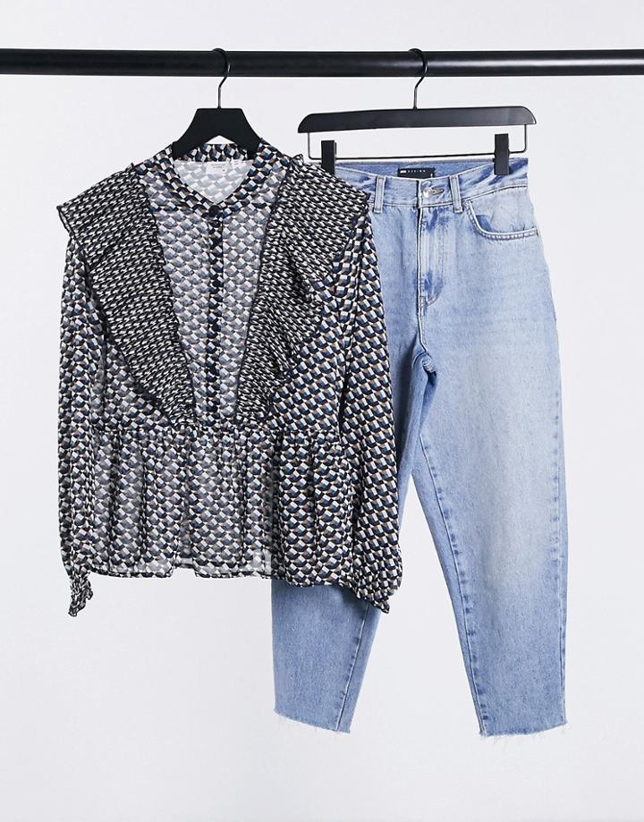 Jdy Ruffle Detail Shirt-multi