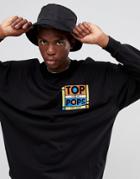 Asos Design Top Of The Pops Oversized Long Sleeve T-shirt - Black